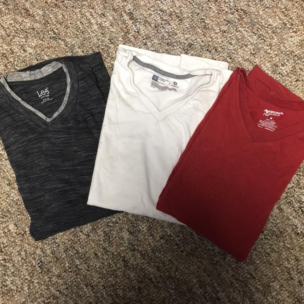 Three V neck T-shirts